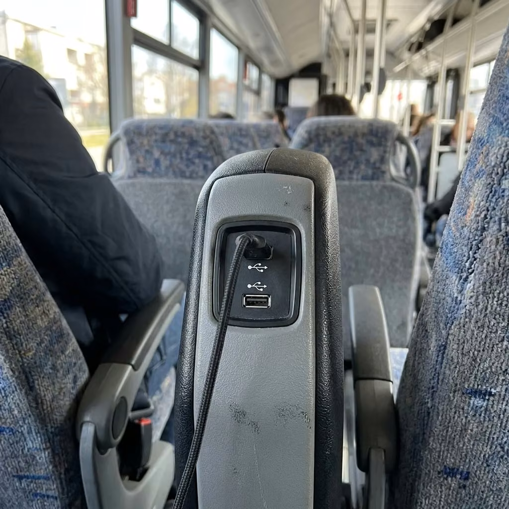 benton 28 passenger minibus usb charging