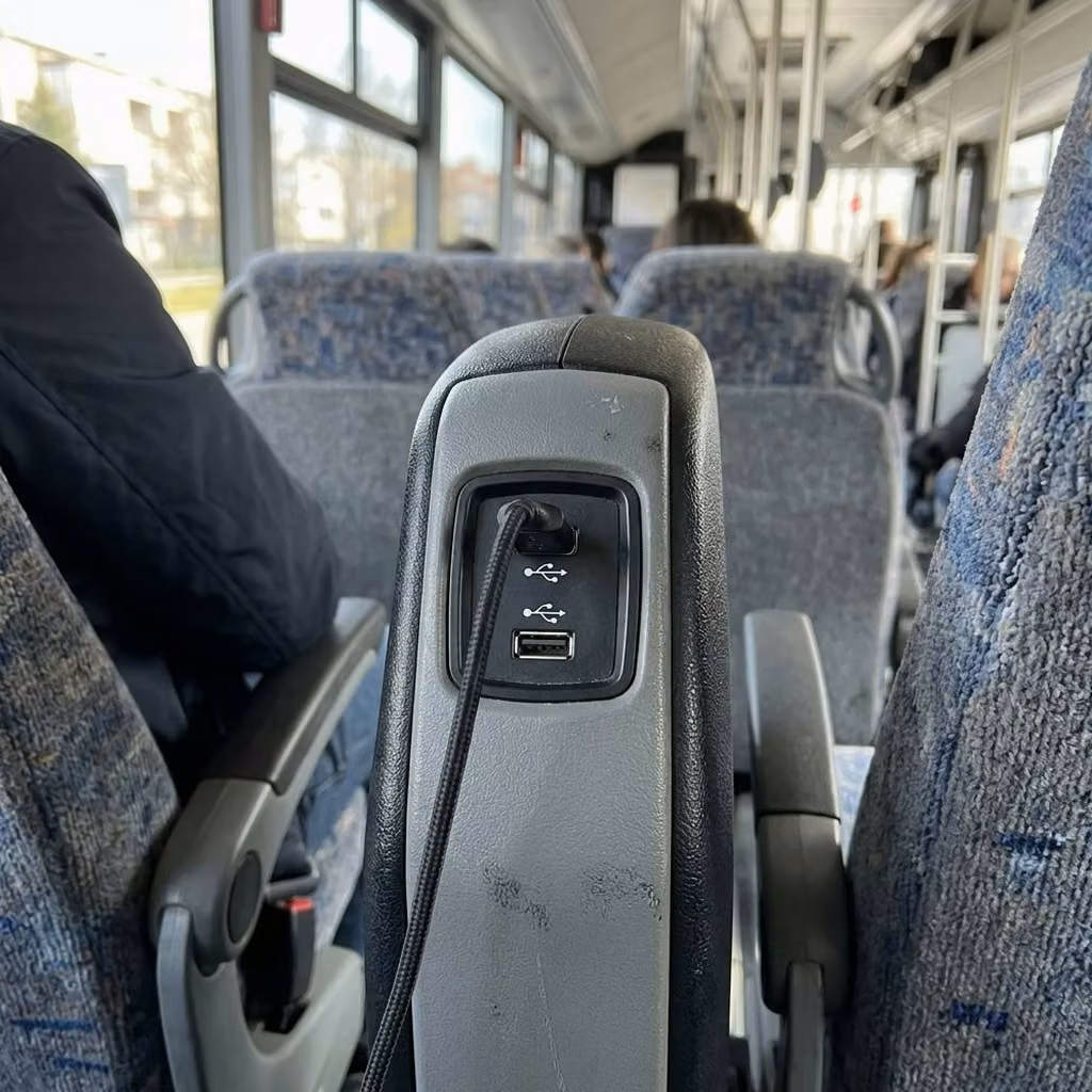 benton 30 passenger minibus usb charging