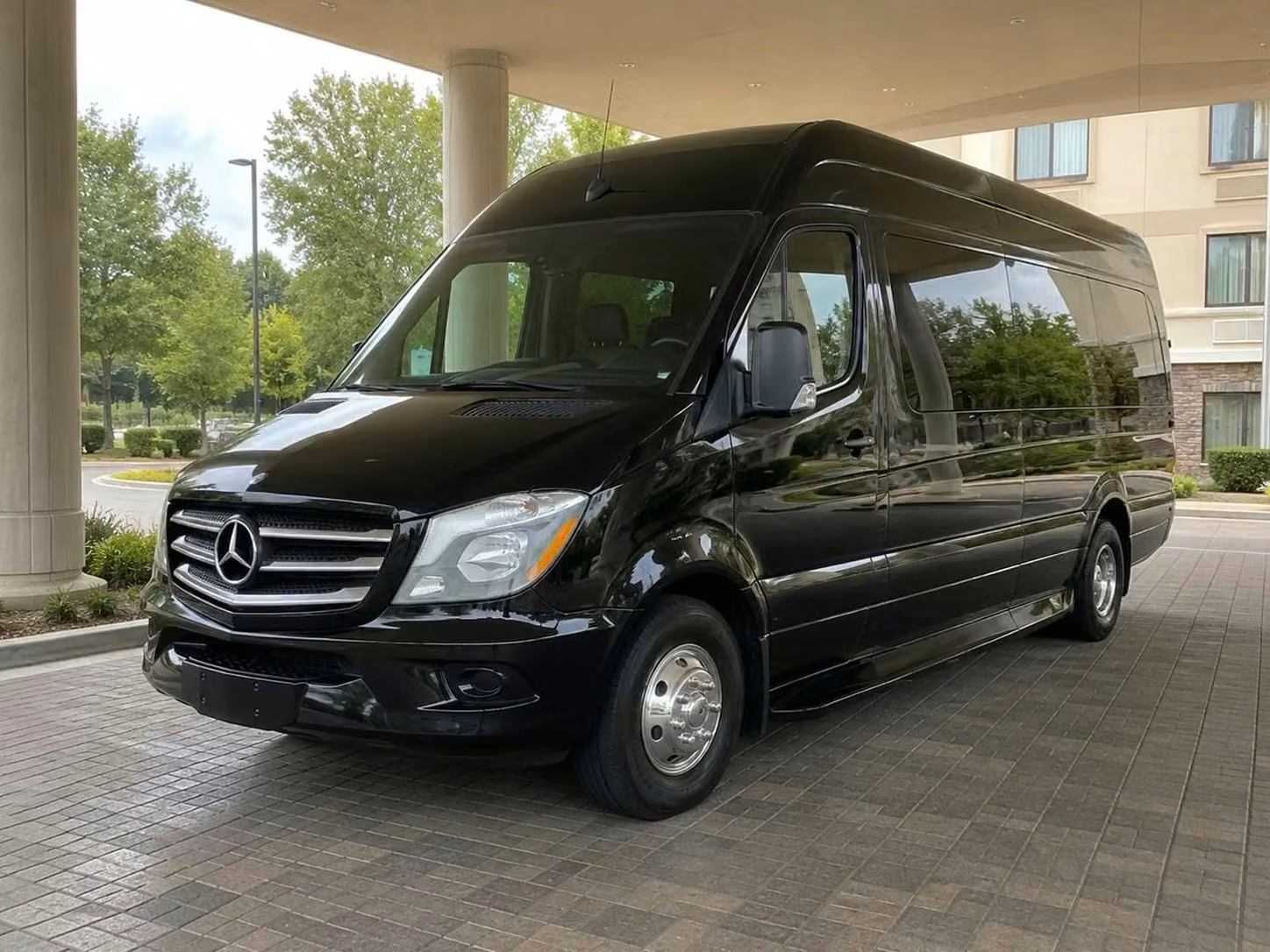 benton sprinter van rental with driver tinted windows